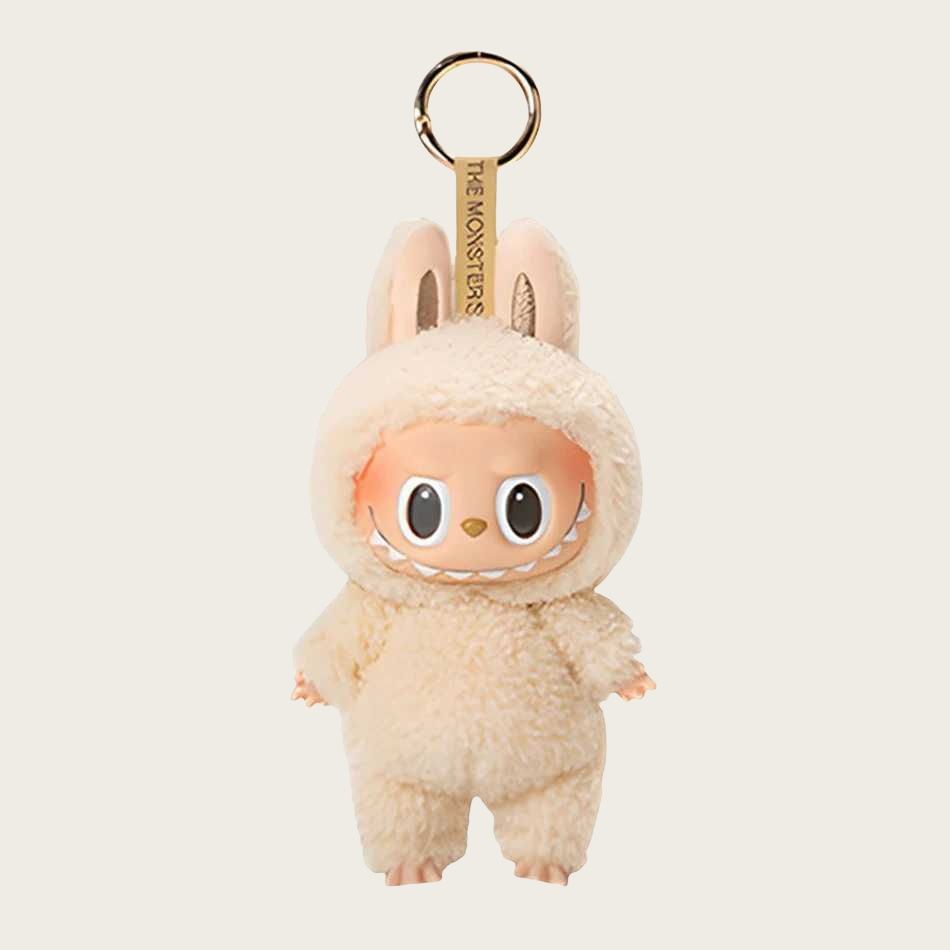 Popmart labubu keychain doll key chain fashion play mysterious box bag charms classical girl small key buckle 17cm popular trendy 7 colors heartbeat m