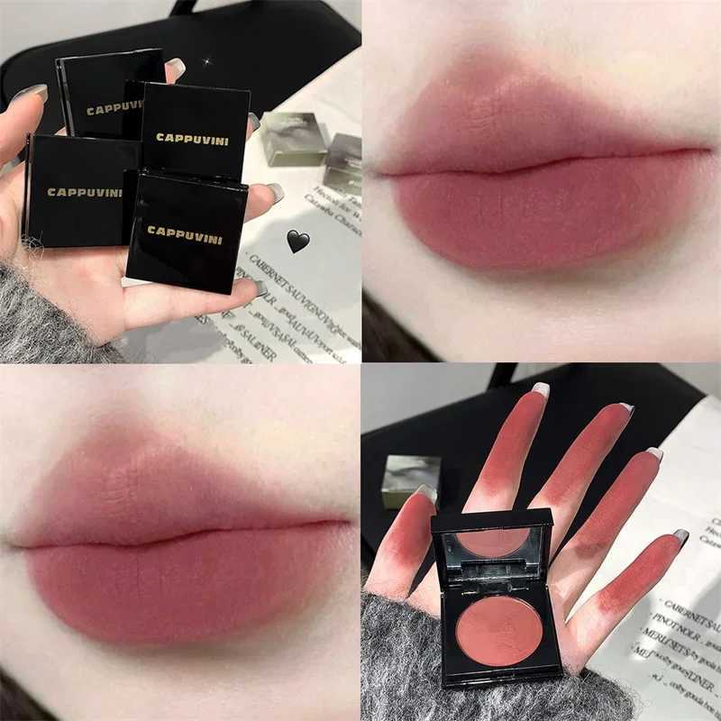 Small Square Lip Mud Clay Matte Lipstick Blush Makeup Long-lasting Non-stick Cup Red Lip Tint Pigment Mousse Lipstick Cosmetics XJ250623