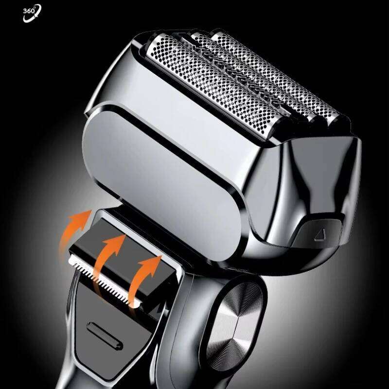 Kemei Km-1310 Rechargeable Men's Cordless Shaver, Reciprocating Independent 4-Blade System, Sharp & Efficient, Deep Shaving