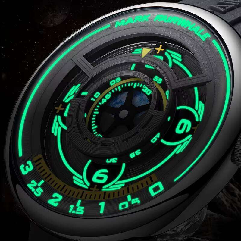 DHgadgets Mark Fairwhale Whale 5990 New Design Trendy Earth Silicone Strap Young Luminous Waterproof Quartz Watch Men's Reloj
