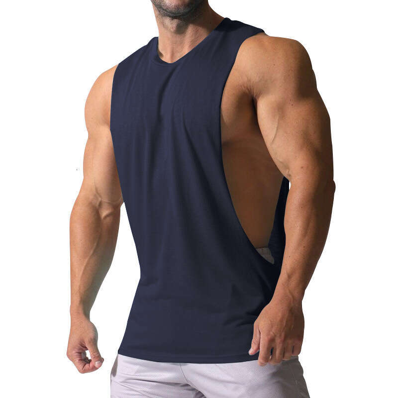 New Vest Foreign Trade Muscle Men Sports Casual Solid Color Men's Sleeveless Tank Top T-Shirt