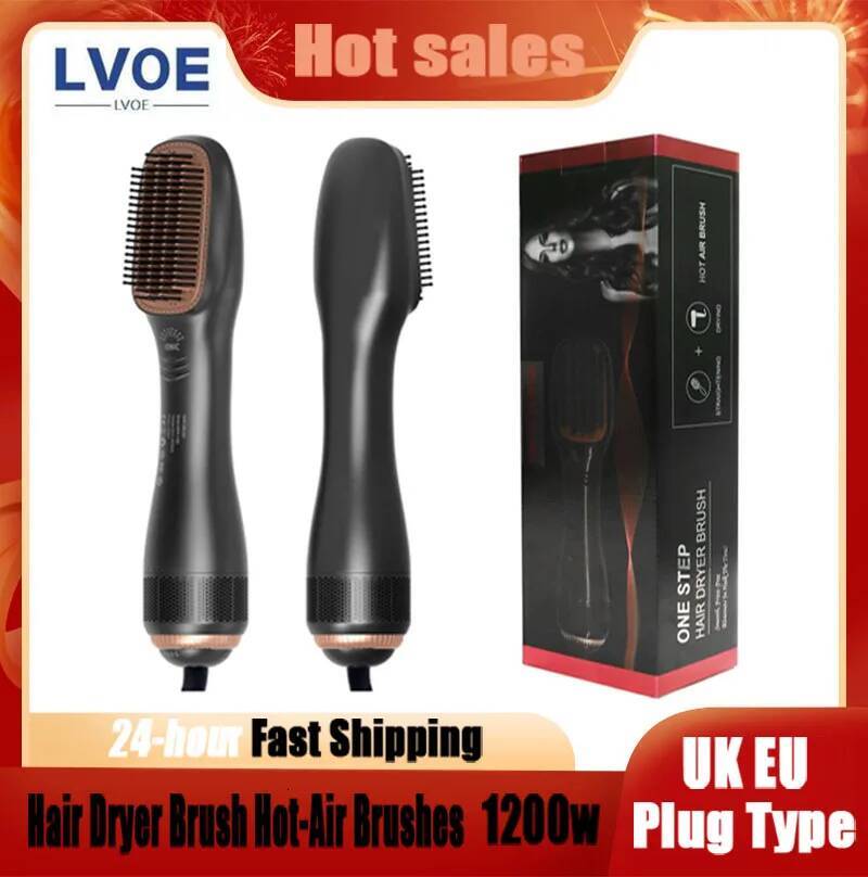 3 In 1 Hairdryer Brush Overheating Protection Negative Ion Straightener Fast Heating Lightweight Hair Straightening Tool
