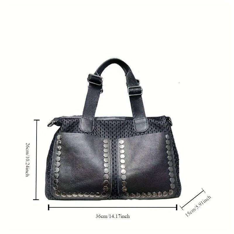 Luxury Bag Ladies' Fashion Nylon Mesh Splicing Handbag Large Capacity Personalized Double Sided Available Shoulder Bag