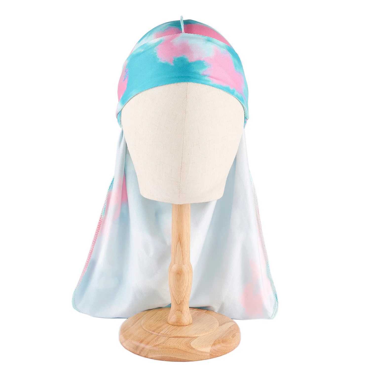 Fashion Camo Mens Silky Durags Turban Print Unisex Silk Durag Headwear Bandans Headband Hair Accessories Pirate Hat Waves Rags M250623