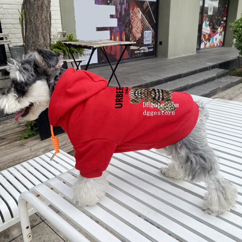 free shipping Designer Clothes ic Little Bear Hoodie Cotton Fall Style Pets Apparel Warm Dog Sweatshirt with Hat Cold Weather Coats for Small Medium D