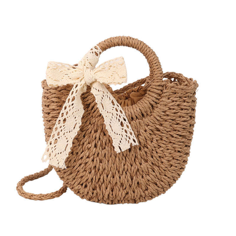 2025 New Trend Casual Spring Summer Large Capacity Shoulder Crossbody Beach Straw Woven Women's Bag