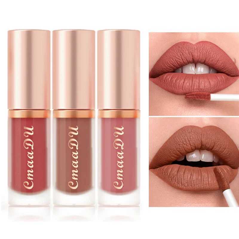 Matte Velvet Lip Gloss Dark Red Brown Lip Glaze Lasting Moisturizing Non-stick Cup Not Easy To Fade Waterproof Liquid Lipstick XJ250623