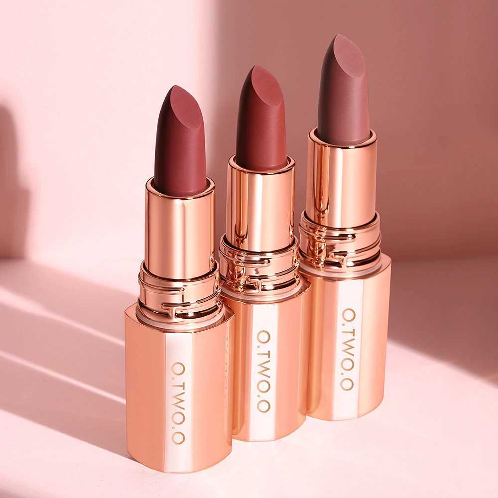 O.TWO.O Matte Lipstick Lip Tint 8 Colors Waterproof Long Lasting Non-stick Cup Sexy Highly Pigmented Velvet Lip Sticks Lip Stain XJ250623