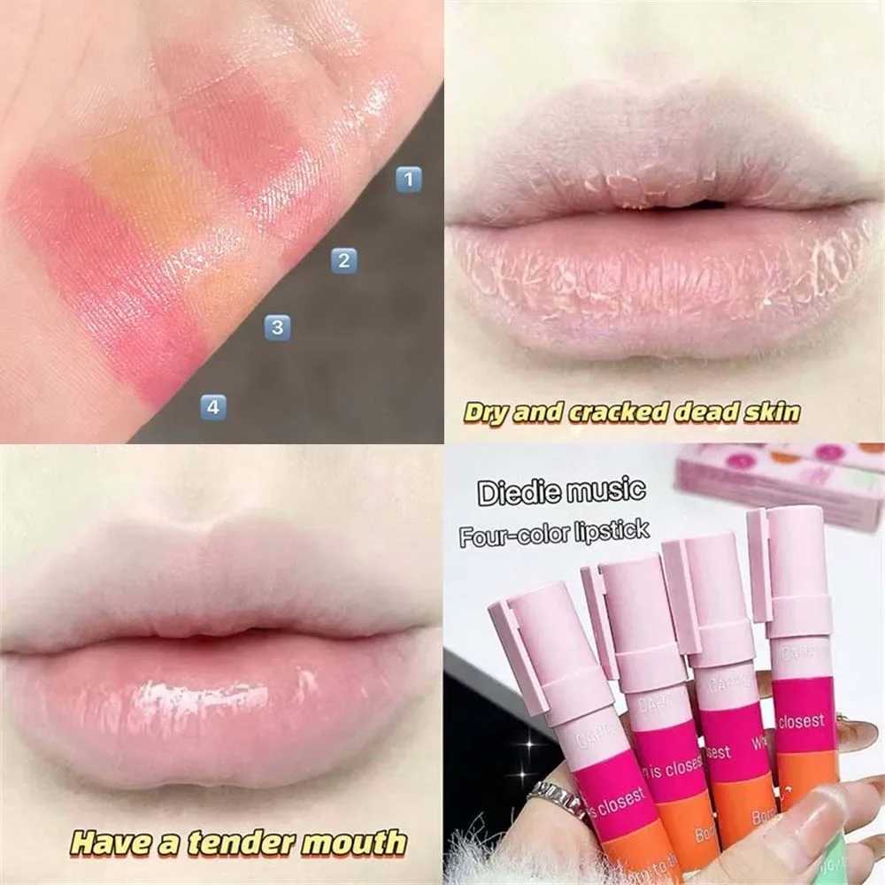 Lipstick Set Lip Gloss 4 Colors In 1 Moisturize Nourish Lip Balm Pen Kit Lipliner Waterproof Lasting Not Fading Lip Makeup Care XJ250623