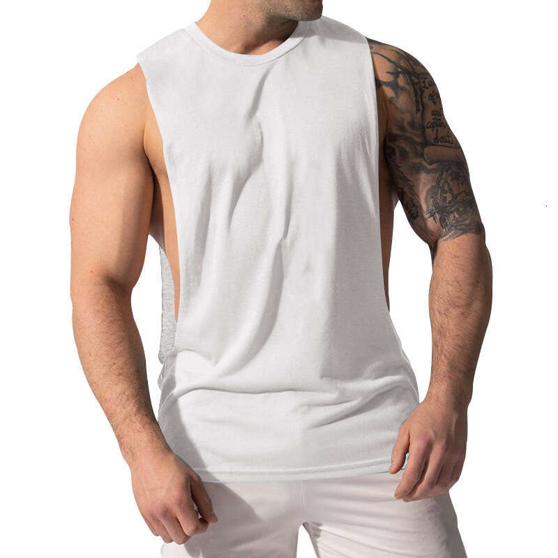 New Vest Foreign Trade Muscle Men Sports Casual Solid Color Men's Sleeveless Tank Top T-Shirt