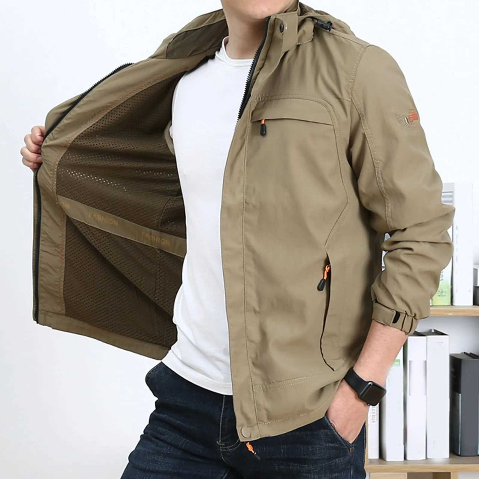 Military Shark Skin Soft Shell Jackets Tactical Windproof Leisure Pocket Washed Lightweight Hooded Bomber Windbreaker Hooded Gym W250623