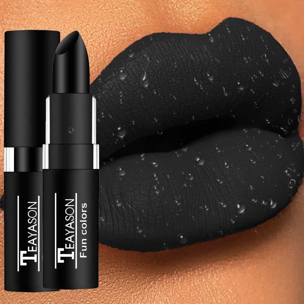 12 Colors Matte Nude Clay Lipstick Vampire Makeup Punk Black Lip Gloss Dark Paint Stick Durable Waterproof Lasting CosmeticsXJ250623