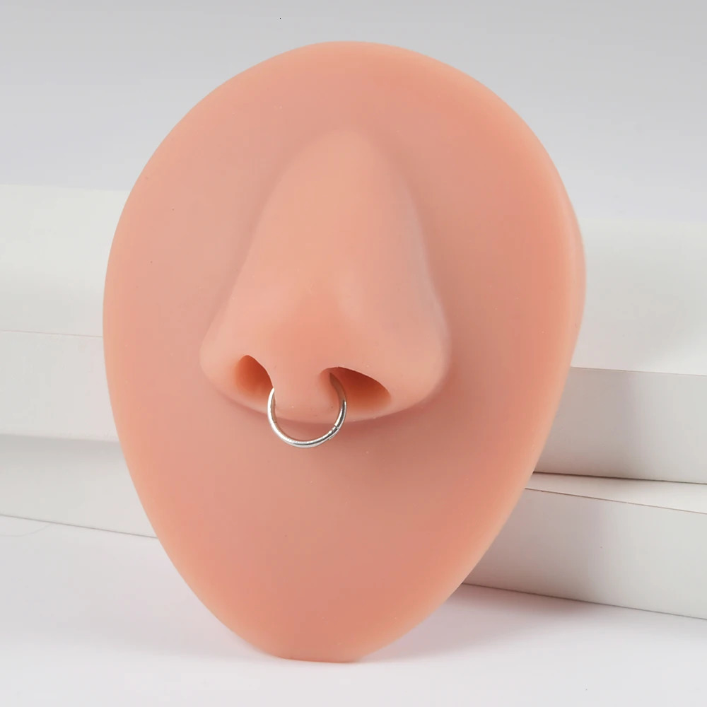 1PC Steel Septum Clicker Segment Hinged Ring Nose Eyebrow Lip Hoop Ear Cartilage Tragus Helix Lobe Piercing Jewelry 250613