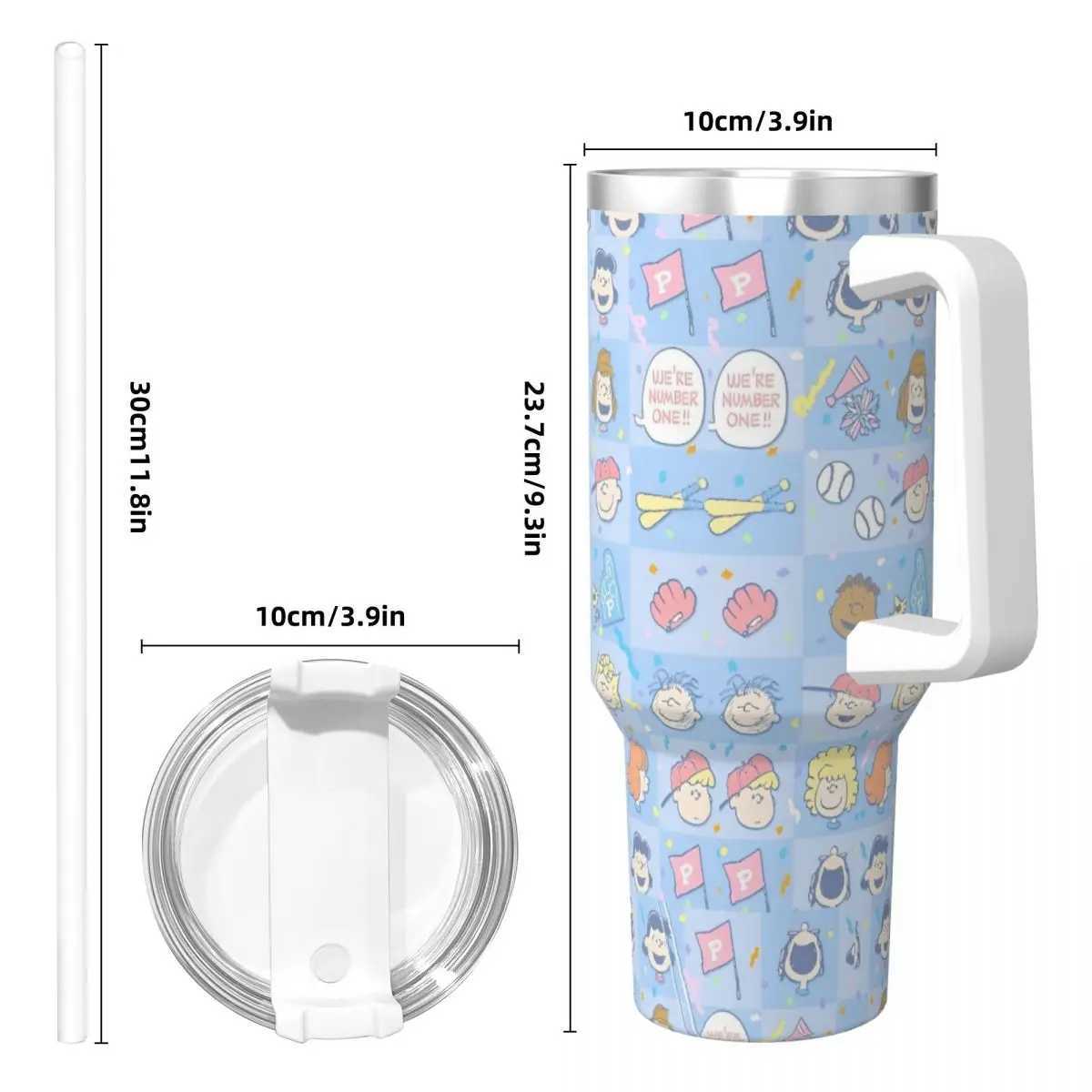 Stainless Steel Tumbler Peanuts Thermal Cups Cartoon Leakproof Hot Drinks MUgs Cup Driving Printed Water Bottle X250623