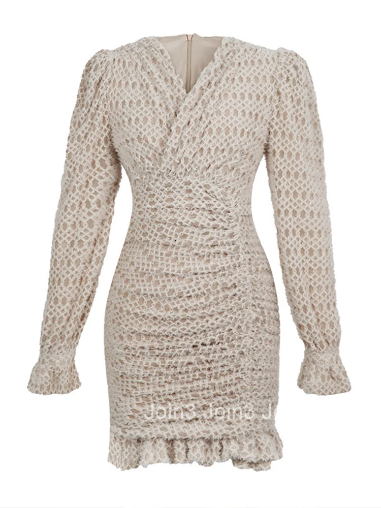 New Spring Fashion Ladies Street Clothes Stretchy Short Dresses Women Elegant Sweet Sexy V-Neck Skinny Mini Dress Mujer Vestidos