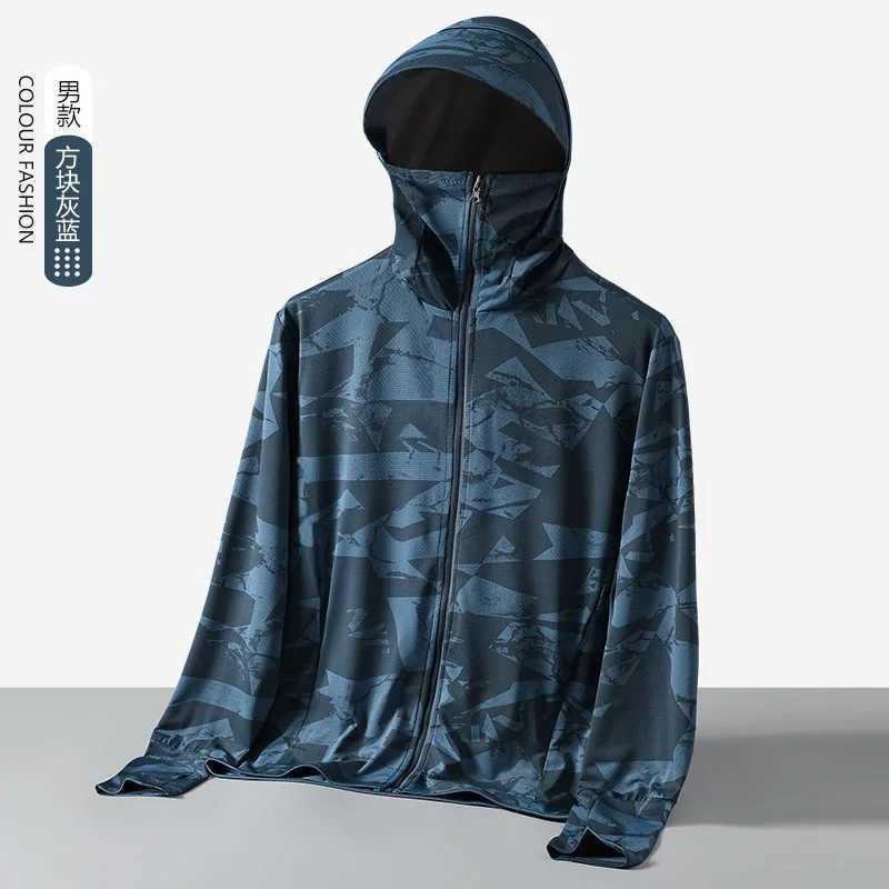 Men Coats UPF 50+ Sunscreen Jacket for Men Hooded Breathable Cool Thin Windbreaker Plus Size Casual Jackets Outerwear Sportswear W250623