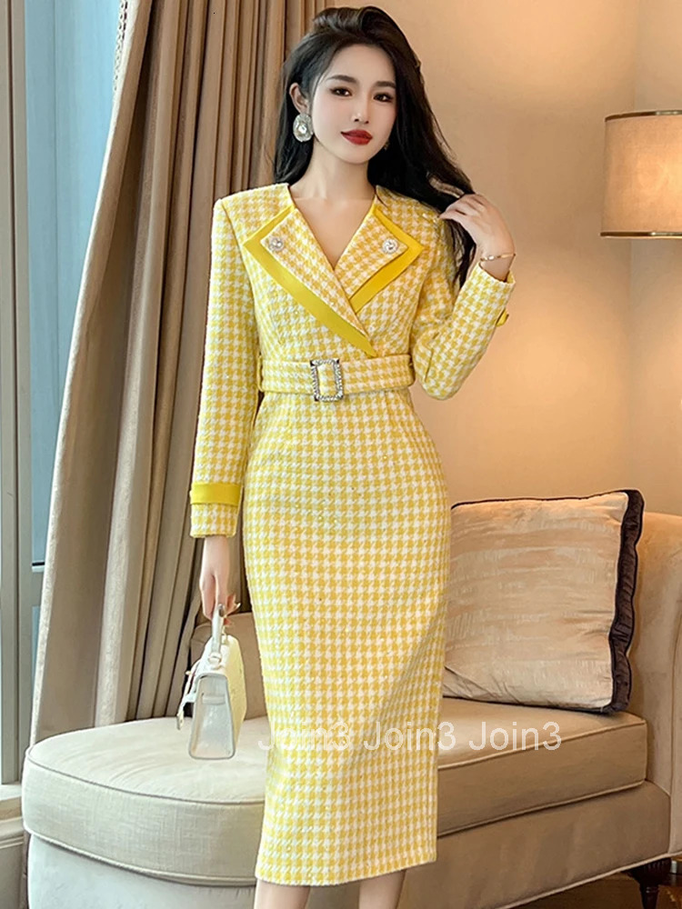 New Fashion Spring Business Formal Occasion Pencil Long Dresses Women Elegant Commute V-Neck Slim Dress Robe Femme Mujer Vestido