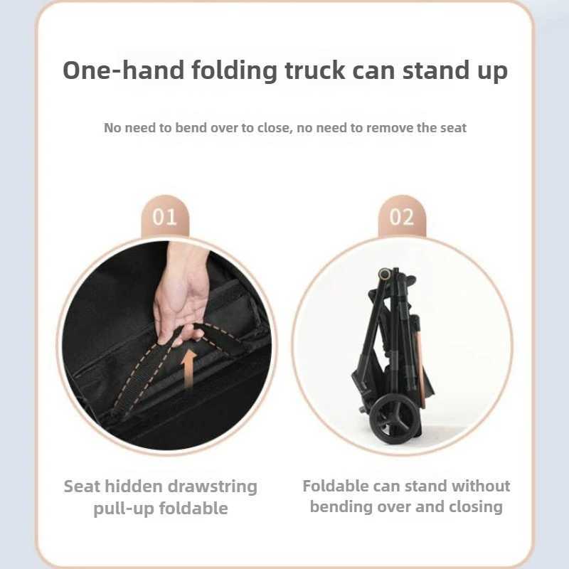 2025 New Baby Stroller Can Sit or Lie Down Lightweight Foldable Two-way Portable Baby Stroller Can Be Taken on An AirplaneXJ250623