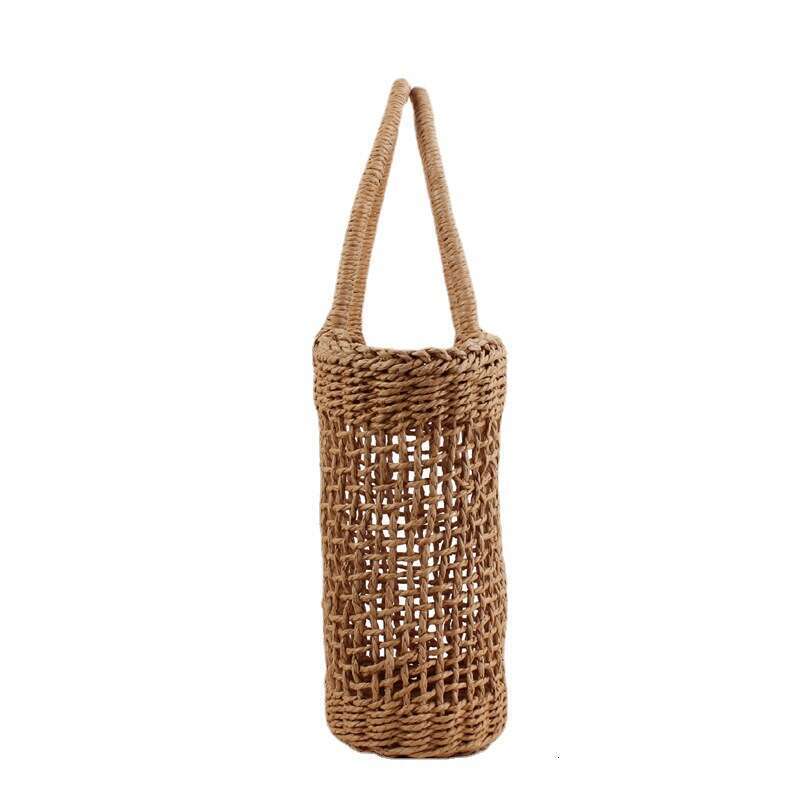 French Style Artistic Handwoven Straw Capacity Shoulder Beach Vacation Large Bag for Women