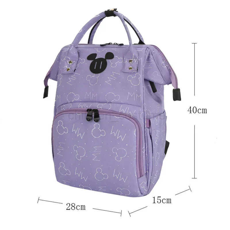 DISNEYMickey Mouse Diaper Bag Backpacks Luxury Brand Fashion Maternity Bags Large Capacity Multifunctional Baby Diaper Bags W250623