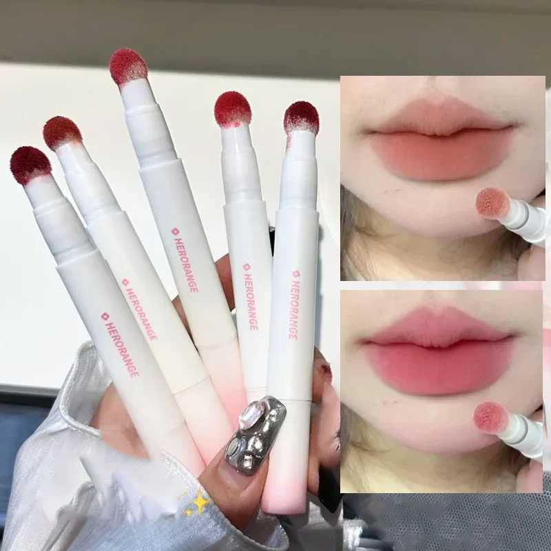 Fluffy Velvet Soft Lip Glaze Liquid Lipstick Cream Nude Matte Rose Red Pigment Waterproof Long Lasting Dye Cheek Lip Tint Paste XJ250623