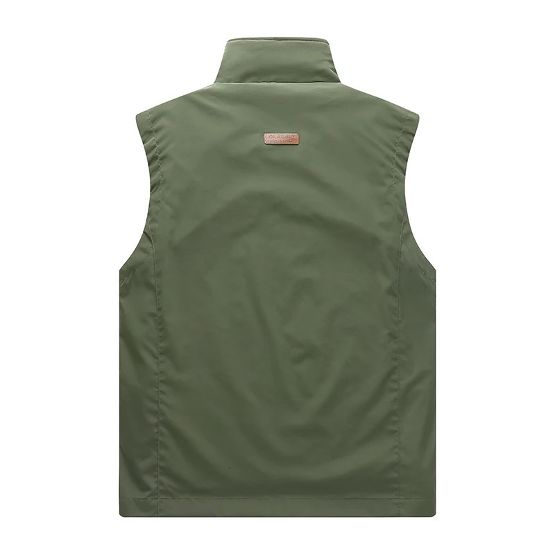 Spring Men Breathable Outdoor Sleeveless Vests Mens Tactical Sport Casual Vest Man Fish Multi Pocket Vest Waistcoat Big Size 6XL 250617