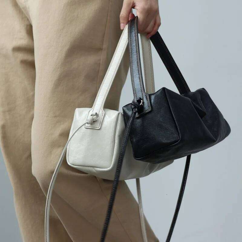 Genuine Leather Zipper Crossbody Bags For Women Fashion Handbag Soft Single Shoulder Bag Versatile And All Matching
