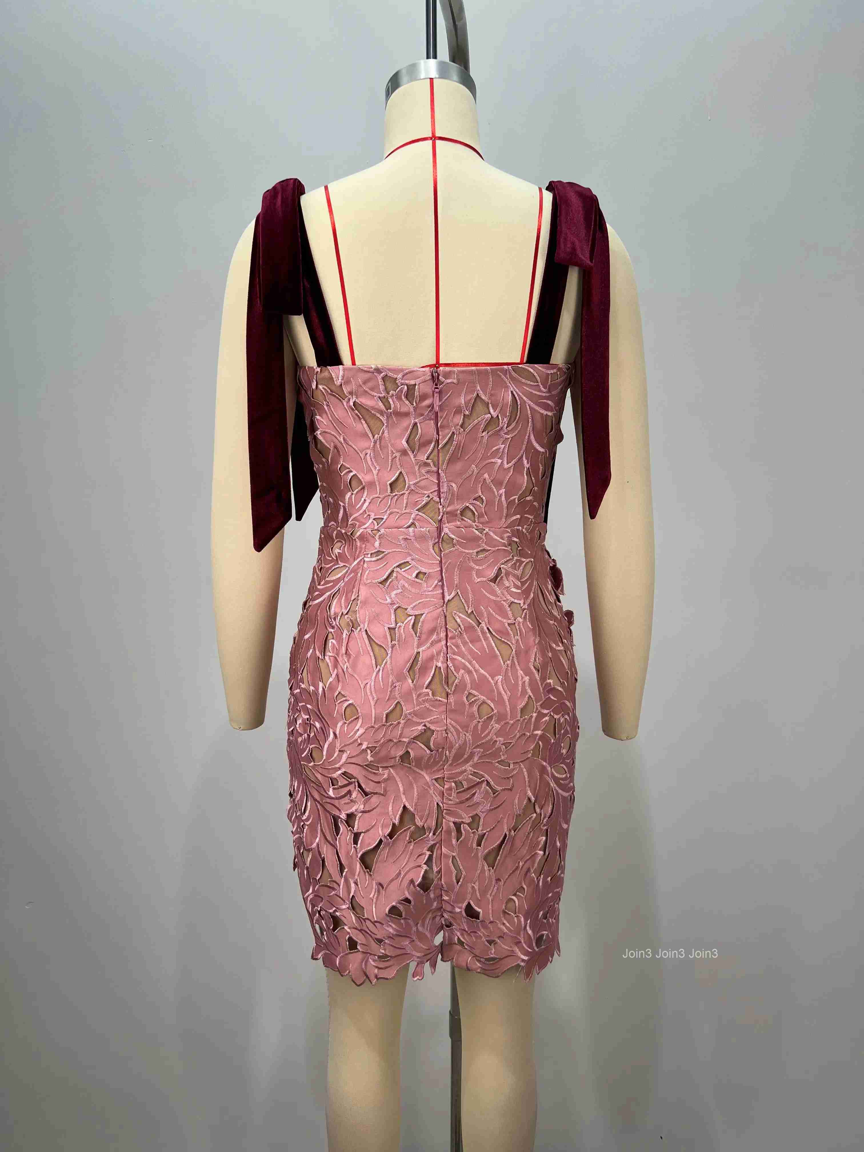 Womens Blush Pink Lace Bandage Dress Sweetheart Neckline Keyhole Back Mermaid Evening Gown Sheer Cut-out Formal Party