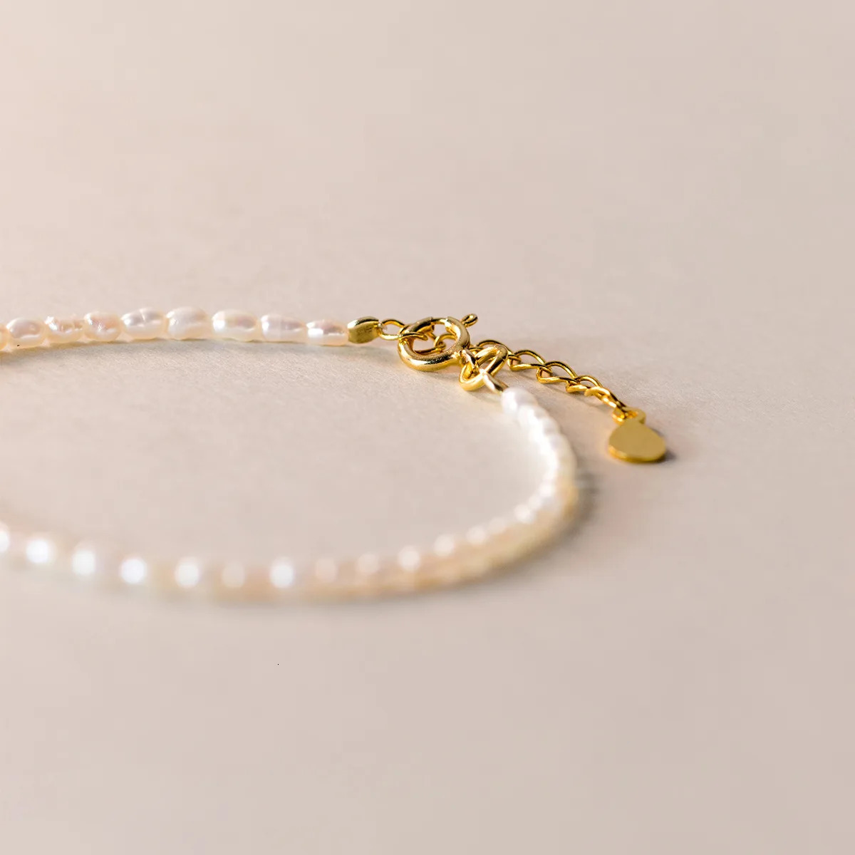 3-4mm Rice Shape Natural Freshwater Pearl Bracelet for Women 925 Sterling Silver Chain Bracelet Pearl Jewlery Gift250616