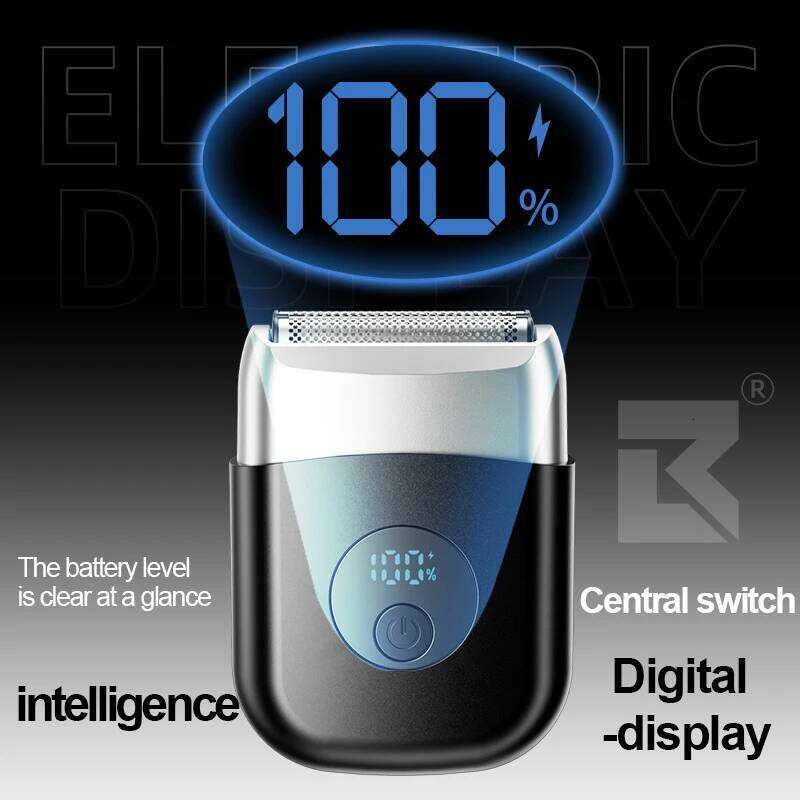 New Compact, Powerful, Long-Lasting Reciprocating Electric Shaver For Men, Full Body Wash Three Blade Rechargeable Shaver, Beard