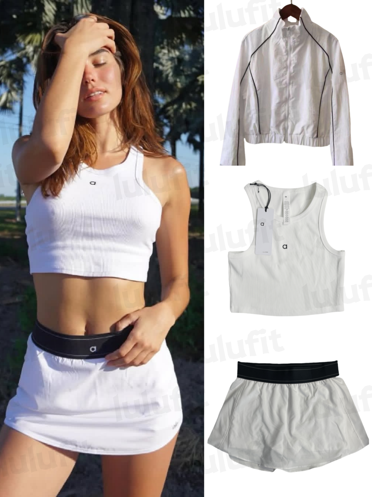 2025 5A New Yoga High-Quality Breathable SKIRT Comfortable Tennis Skirt Breathable Yoga Loose Casual Sports Skirt jacket Sports vest alosetly women clothes