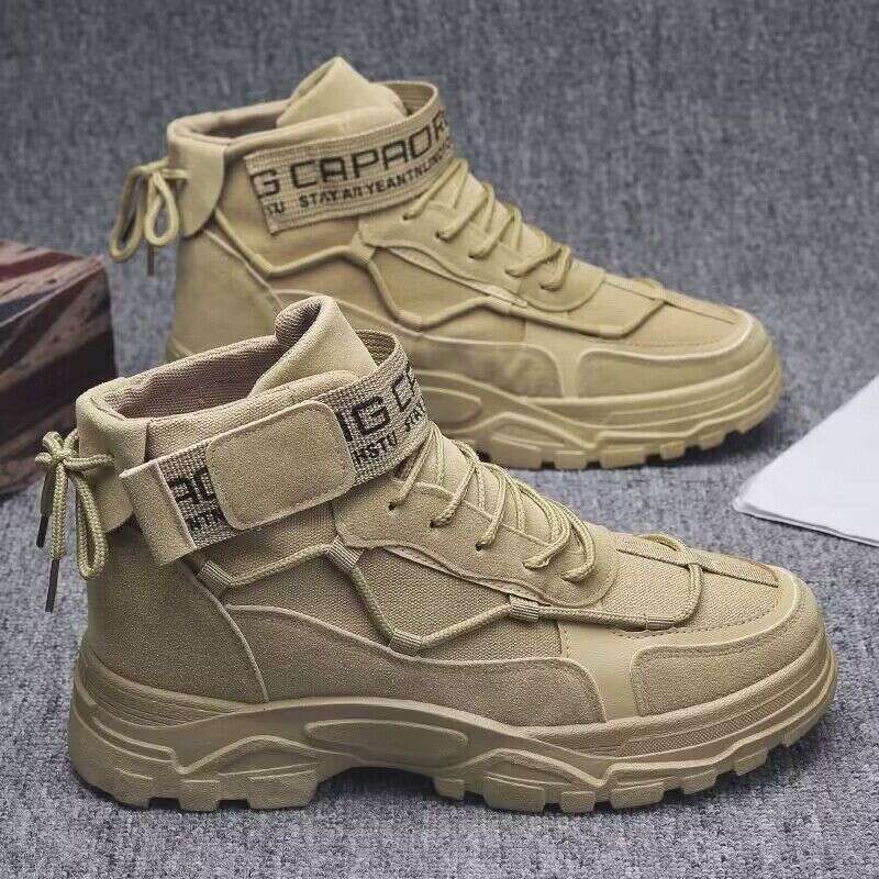 Men's Martin Autumn Winter New High-Top Work Korean Versatile British new Style Short Boots Casual Trendy Shoes