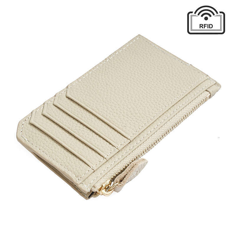 Genuine Leather Women's Wallet Ultra-thin Fashion Zipper Korean and Japanese Style Cowhide Coin Purse Card Holder