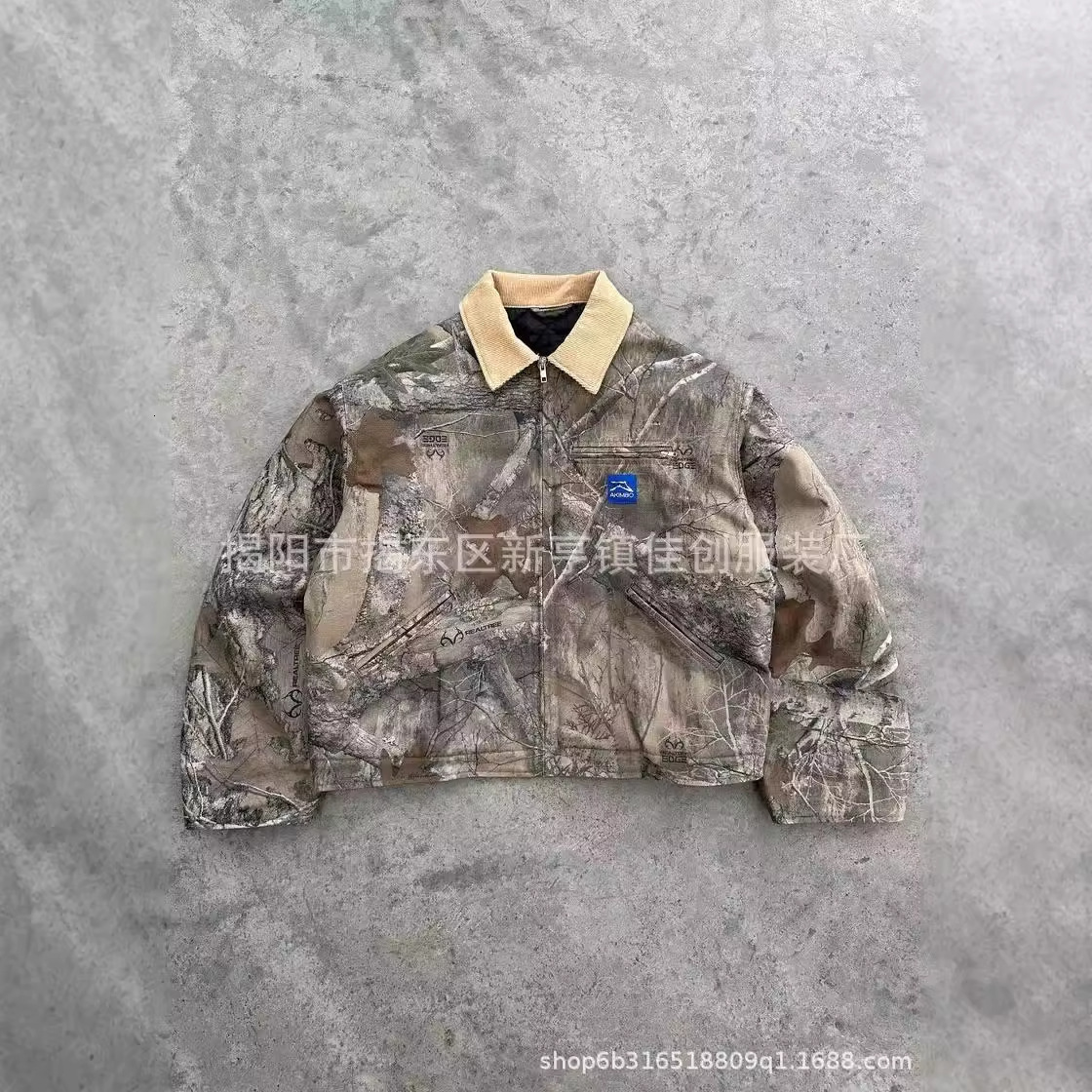 Streetwear Retro Vintage Camouflage Leaf Jacket Y2K Clothes Mens Hip Hop Letter Patch Embroidery Oversized Jacket Casual Coats 250605