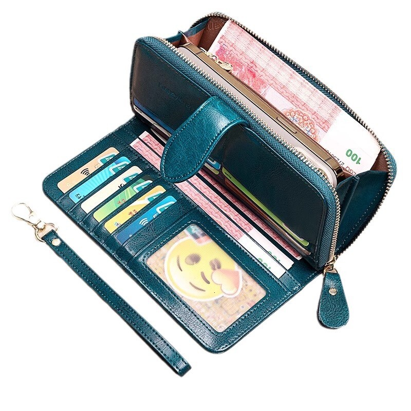 Free Shipping Wallet Men Wallet Women Everyday Use Modern Canvas Faux Leather Mini Zipper Snap Multicolor ID Window Coin Purse