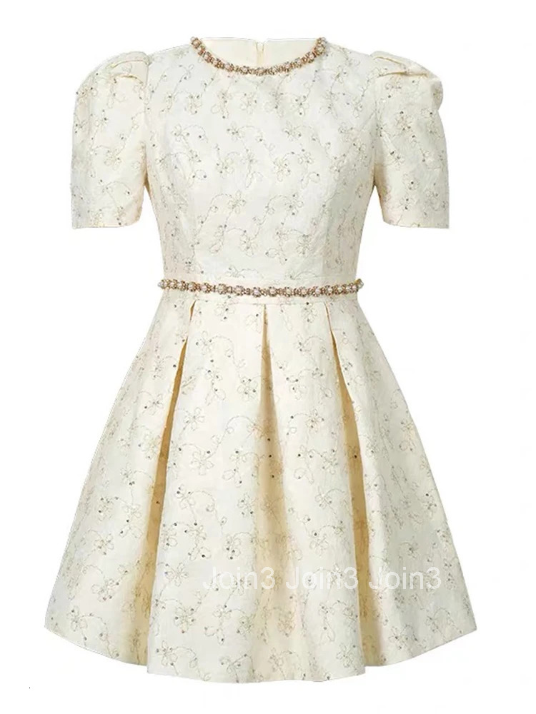 New Elegant Luxury Lace Summer Evening Dress Women Clothes Sweet Puff Sleeve Slim A-Line Short Party Club Prom Vestidos Fiesta