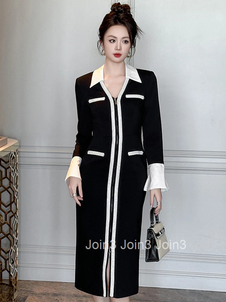 Women Clothes Vintage Business Formal Occasion Flare Sleeve Slim Midi Pencil Dress Elegant Ladies Fashion Vestidos Robe Spring