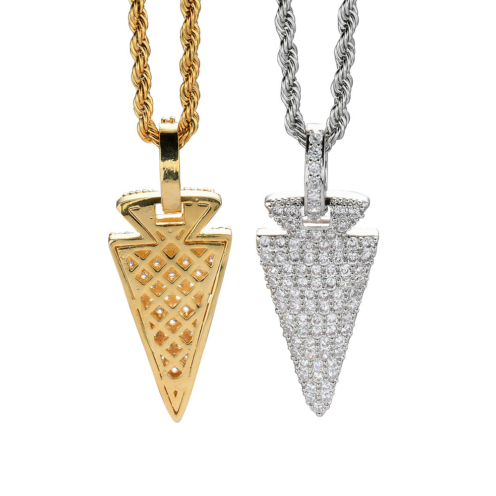 Luxury Designer New Arrival Arrow Radish Full Iced Out Hip Hop Moissanite Statement Pendant Necklace Pass the diamond tester