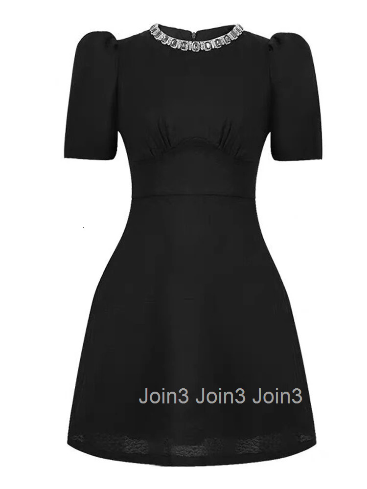 New Summer Fashion Elegant Luxury Black Evening Dress Women Clothes Retro Sexy Puff Sleeve Short Slim Party Prom Vestidos Fiesta