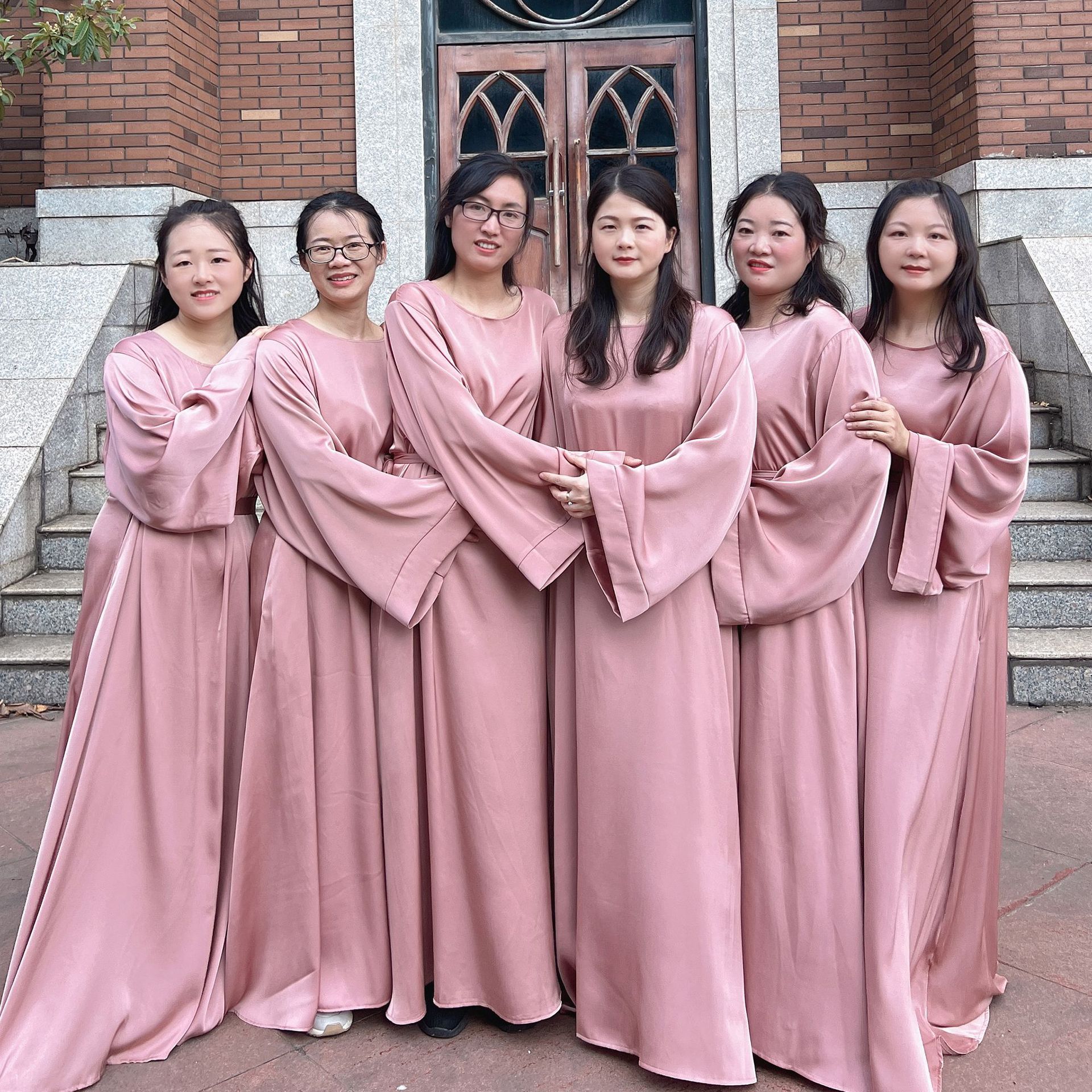 PLD220 Women's simple temperament solid color wedding bridesmaid dress evening gown robe dress