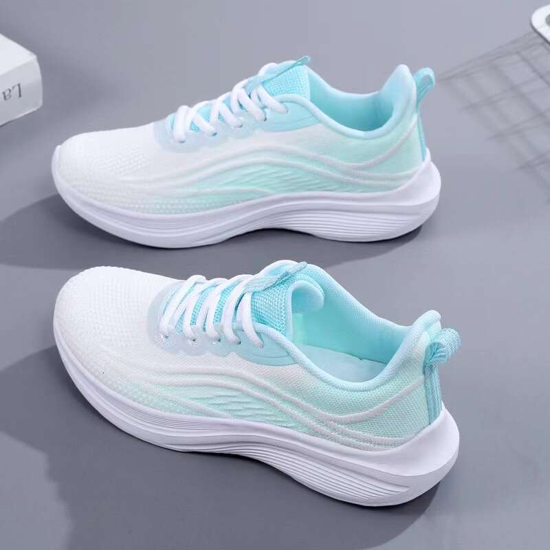 Women's Spring Simple Mesh Breathable Lightweight Running Student Fashion Soft Sole Casual Sports Shoes Live Broadcast