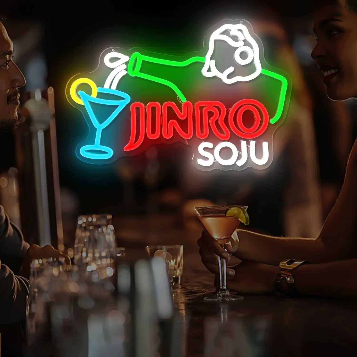 Jinro Soju Pub Neon Sign for Wall Decor LED Neon Light Sign Korean Frog Bar Bedroom Decor Club Bistro Party Decor Business Store X250623