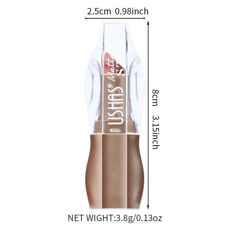USHAS 12 Color Matte Lipstick Easy-coloring Sexy Nude Velvet Lipsticks Halloween Red Brown Moisturizing Lip Makeup Christmas XJ250623
