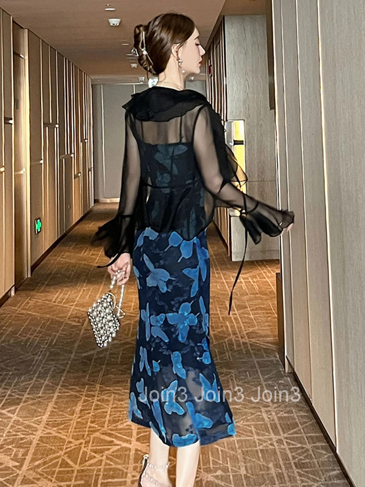 Summer Vintage Floral Print Boho Vacation Beach Long Dress Women Clothes Elegant Sexy Strap Skinny Party Club Vestido Robe Femme