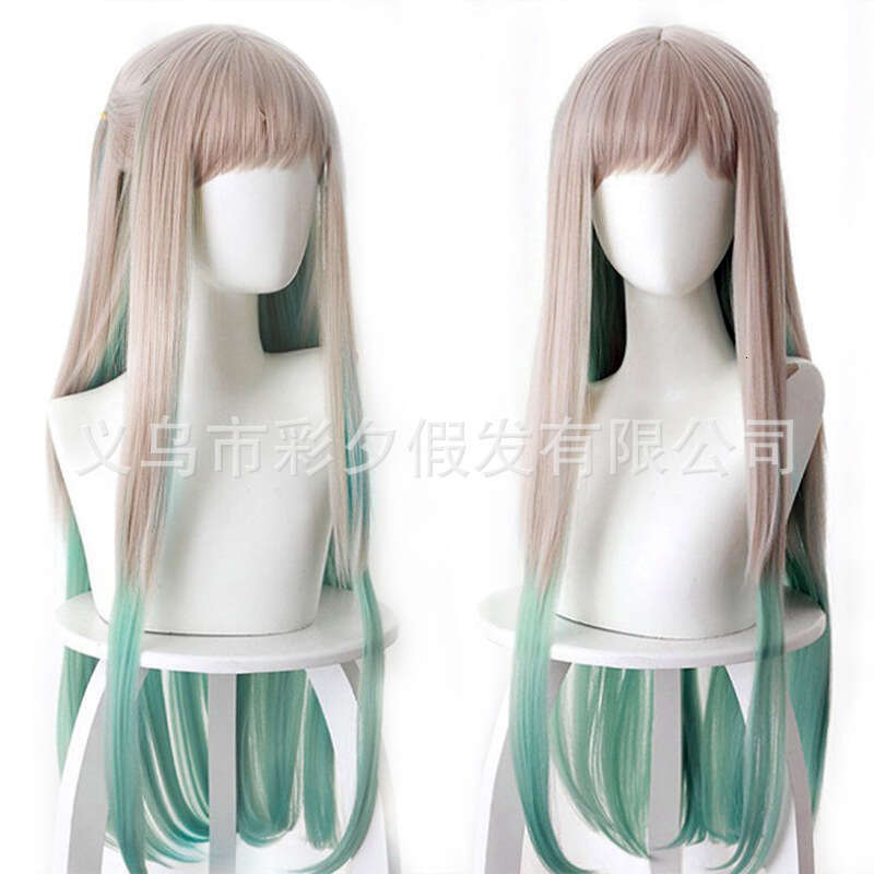 Direct Sales Earthbound Youth Hanako-Kun Yaegusa Nene Sier Gray Gradient Green Long Hair Cosplay Wig