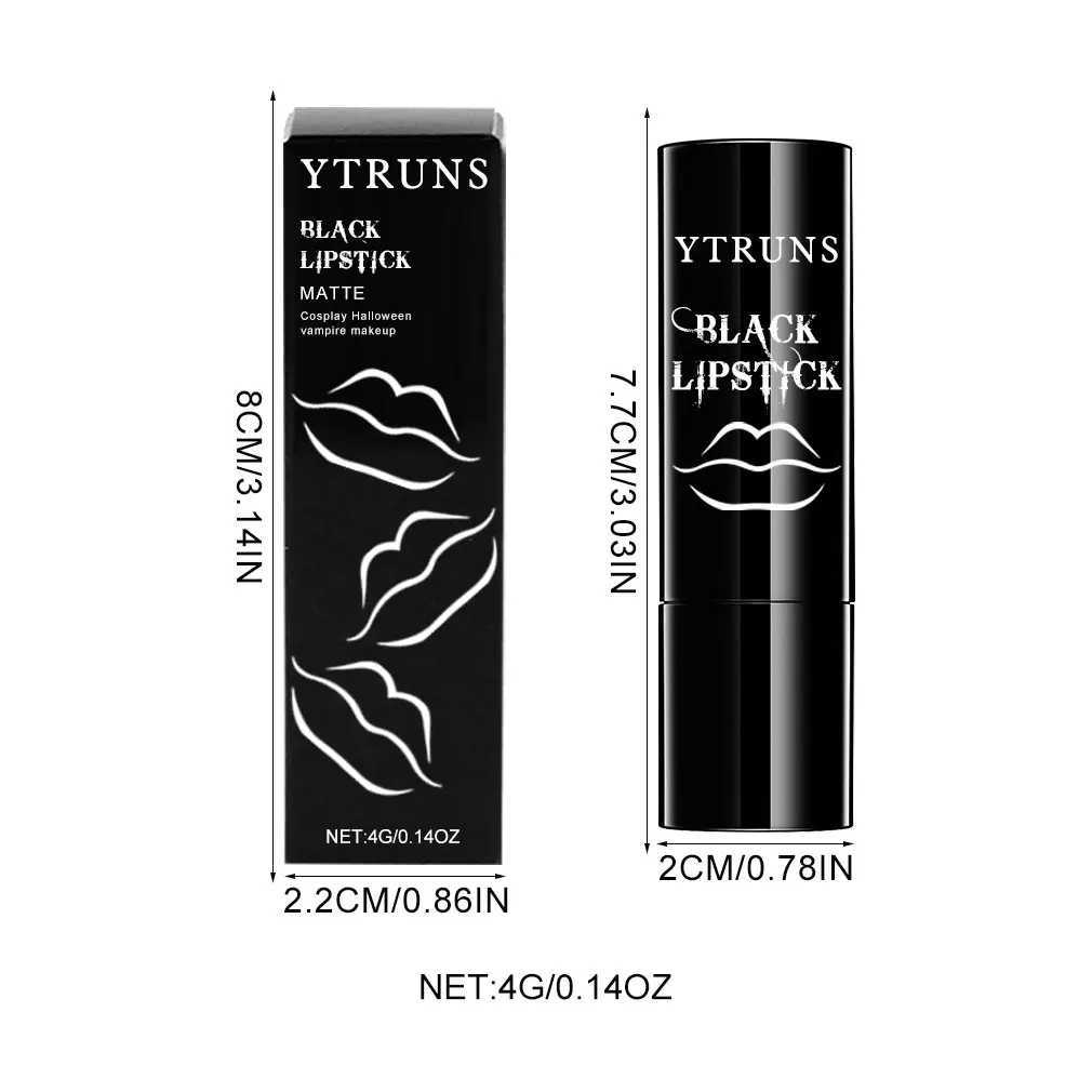Matte black lipstick long-lasting waterproof no creases Gothic dark makeup party Halloween cosplay makeup XJ250623