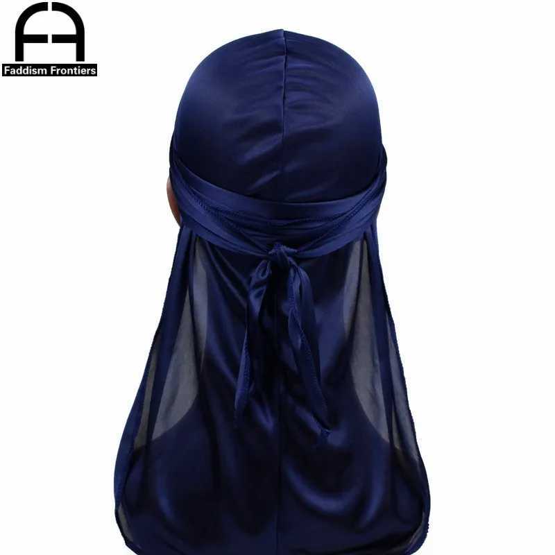 Unisex Women Men Silk Durag Turban Hat Wigs Biker Headwear Headband Hair Accessories Long Tail Straps Bandanas Silky Durags M250622