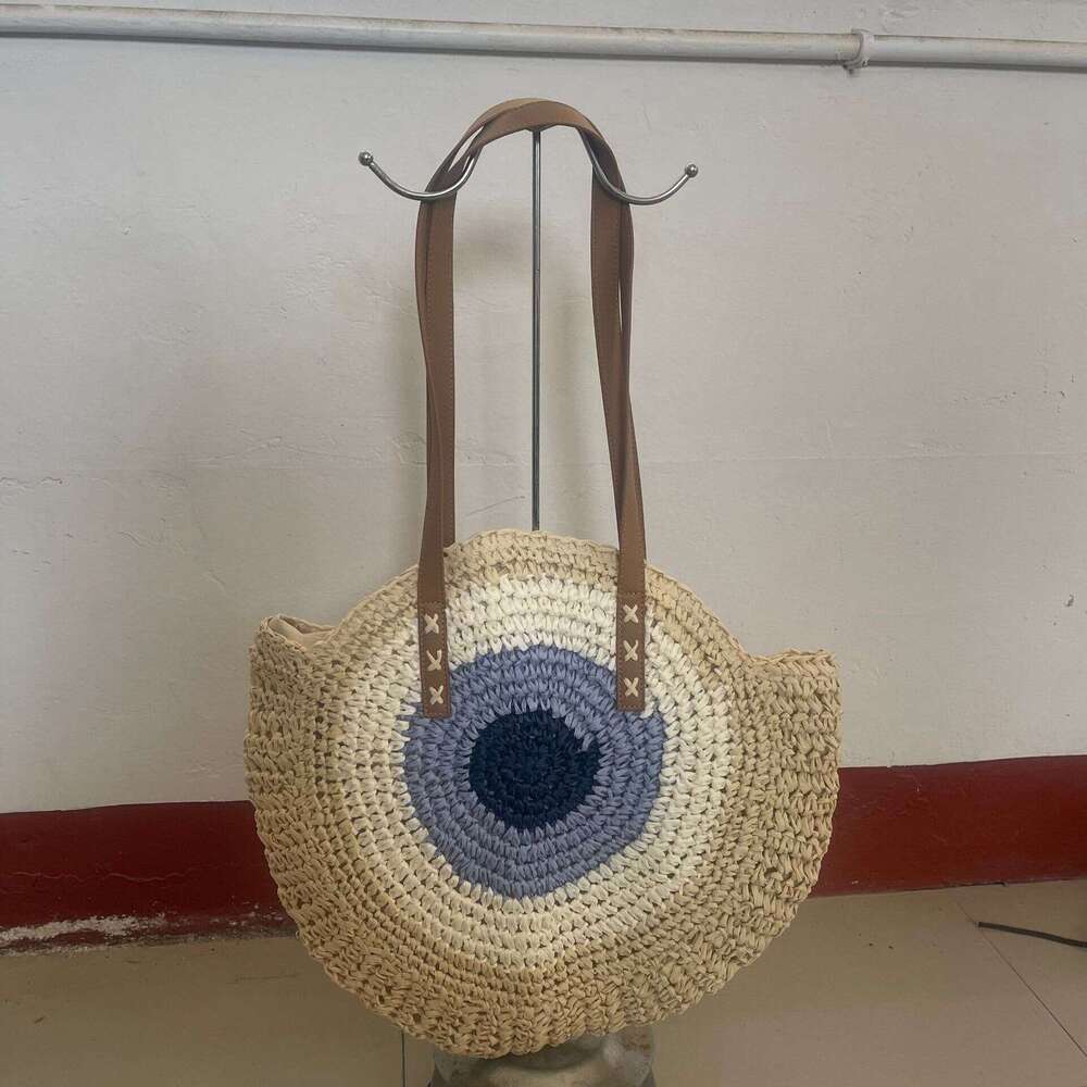 Store Manager Recommended New Simple Round Single Shoulder Straw Hollow Handwoven Beach Fashion Women's Bag