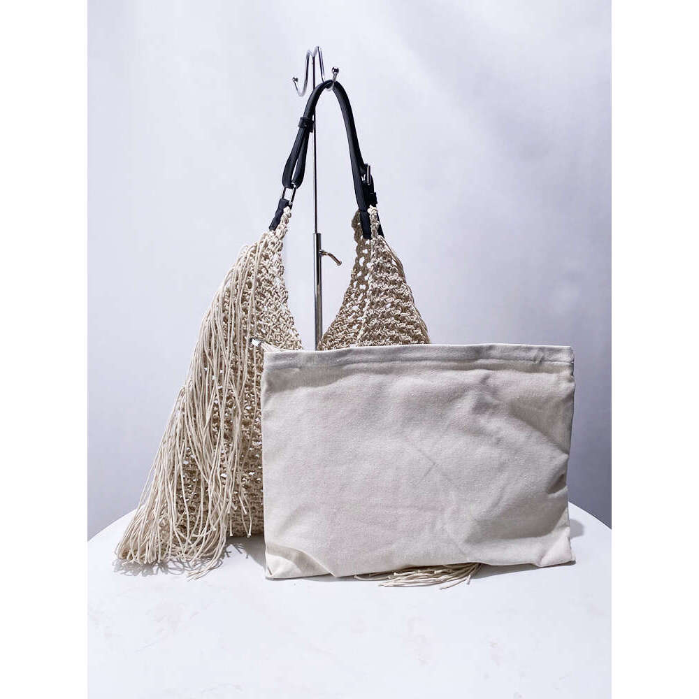 Eco-Friendly Handcrafted Rattan Weave Market Satchel Featuring Chunky Fringe