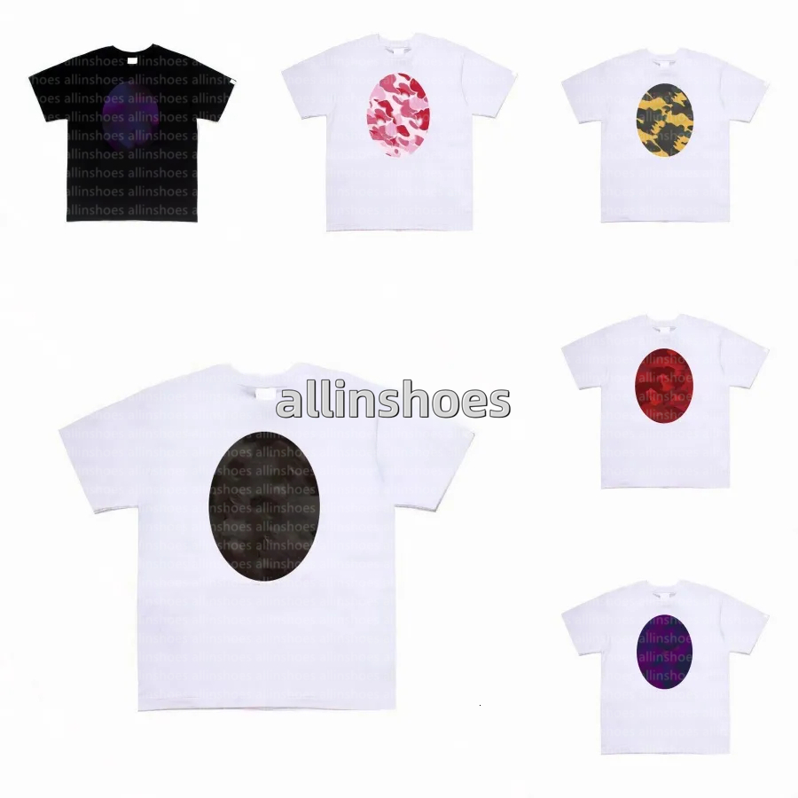 Bapetshirtsly Streetwear Shirt T Shirts For Mens Tshirts Men Shorts Crew Neck Short Sleeve Breathable Cotton Casual Bapelies Fit Designer Tops Womens tees